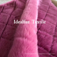 100% Polyester Embossed Imitation Rabbit Fur